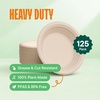 image:image100 Compostable Deep Dish Plates  9 Inch 125Pack Heavy Duty Brown9 Deep Dish