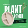 image:image100 Compostable Deep Dish Plates  9 Inch 125Pack Heavy Duty Brown9 Sectional