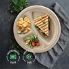 image:image100 Compostable Deep Dish Plates  9 Inch 125Pack Heavy Duty Brown9 Sectional