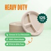 image:image100 Compostable Deep Dish Plates  9 Inch 125Pack Heavy Duty Brown9 Sectional