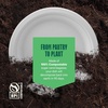 image:image100 Compostable Disposable Paper Plates 125Pack  PFASFree  10 Inch Heavy Duty EcoFriendly Biodegradable Bagasse Dinner Plates  Natural Brown 10 Plate by Stack Man BPI Certified
