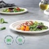 image:image100 Compostable Paper Bowls 12 oz 1000 Count HeavyDuty Soup Bowls  Natural White Color Unbleached Bagasse Bowls  EcoFriendly Disposable Biodegradable Sugarcane  Bulk Case 8 x 125 Pack10 inch Round  500 Pack