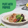image:image100 Compostable Paper Plates 7 Inch 1000 Count HeavyDuty Dessert Plates  Natural Brown Color Unbleached Bagasse  EcoFriendly Disposable Biodegradable Sugarcane Plates  Bulk Case 8125 Pack10 Round  500Case