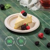 image:image100 Compostable Paper Plates 7 Inch 1000 Count HeavyDuty Dessert Plates  Natural Brown Color Unbleached Bagasse  EcoFriendly Disposable Biodegradable Sugarcane Plates  Bulk Case 8125 Pack7 Round  1000 Pack