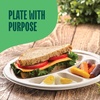image:image100 Compostable Paper Plates 7 Inch 1000 Count HeavyDuty Dessert Plates  Natural Brown Color Unbleached Bagasse  EcoFriendly Disposable Biodegradable Sugarcane Plates  Bulk Case 8125 Pack9 Sectional  500 Pack