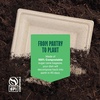image:image100 Compostable Square Paper Plates 8 inch 500Bulk Pack  PFASFree  BPI Certified Heavy Duty EcoFriendly Biodegradable Bagasse Dinner Plates  Natural Brown 8x8 Plate10 Square  250 Pack