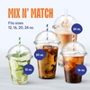 image:imageClear PET Plastic Flat Lids with Straw Slot 1000Pack for 12 16 20 24 oz Fits Ultra Clear Plastic Cups  Great Use for Cold Coffee Milkshakes Smoothies Juices Beer and Iced TeaClear