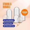 image:imageClear PET Plastic Flat Lids with Straw Slot 1000Pack for 12 16 20 24 oz Fits Ultra Clear Plastic Cups  Great Use for Cold Coffee Milkshakes Smoothies Juices Beer and Iced TeaClear