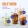 image:imageClear PET Plastic Flat Lids with Straw Slot 1000Pack for 12 16 20 24 oz Fits Ultra Clear Plastic Cups  Great Use for Cold Coffee Milkshakes Smoothies Juices Beer and Iced TeaClear