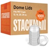 image:imageClear PET Plastic Flat Lids with Straw Slot 1000Pack for 12 16 20 24 oz Fits Ultra Clear Plastic Cups  Great Use for Cold Coffee Milkshakes Smoothies Juices Beer and Iced TeaClear