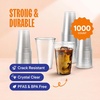 image:imageClear PET Plastic Flat Lids with Straw Slot 1000Pack for 12 16 20 24 oz Fits Ultra Clear Plastic Cups  Great Use for Cold Coffee Milkshakes Smoothies Juices Beer and Iced TeaClear
