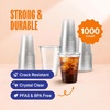 image:imageClear PET Plastic Flat Lids with Straw Slot 1000Pack for 12 16 20 24 oz Fits Ultra Clear Plastic Cups  Great Use for Cold Coffee Milkshakes Smoothies Juices Beer and Iced TeaClear