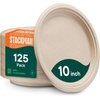 image:imageStack Man 100 Compostable Deep Dish Plates  10 Inch 125Pack Heavy Duty125 Count Pack of 1