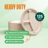 image:imageStack Man 100 Compostable Deep Dish Plates  10 Inch 125Pack Heavy Duty9 3Compartment