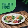 image:imageStack Man 100 Compostable Deep Dish Plates  10 Inch 125Pack Heavy Duty9 3Compartment