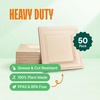 image:imageStack Man 100 Compostable Oval Paper Plates 50Pack Heavy Duty 10 Inch EcoFriendly Biodegradable Bagasse Dinner Platters  Natural Brown 10 Oval Plates PFASFree BPI Certified6 Square