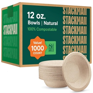 image:image100 Compostable Paper Plates 7 Inch 1000 Count HeavyDuty Dessert Plates  Natural Brown Color Unbleached Bagasse  EcoFriendly Disposable Biodegradable Sugarcane Plates  Bulk Case 8125 Pack1000 Count Pack of 1