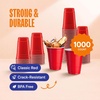 image:imageRed Cups  Party Cups  Disposable Plastic Cups 16 oz  100 Pack Fun amp Durable Party Cups for Drinking amp Playing  Bulk Case of 100 Cups By Stack Man100 Count Pack of 1
