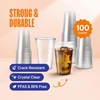 image:imageStack Man 100 Pack  20 oz Clear Disposable Plastic Cups PET Crystal Clear Disposable 20oz Plastic Cups20 Ounces