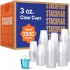 image:imageStack Man Case of 2500  3 oz Disposable Clear Plastic Cups 100 Count Packages 251002500 count